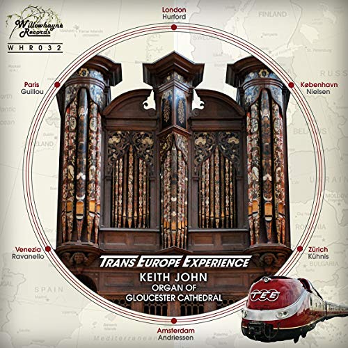 CD cover featuring the ornate wooden organ of Gloucester Cathedral.
