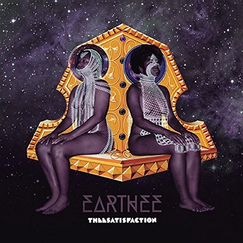 CD cover for Theesatisfaction’s “Earthee” featuring two figures on a golden chair.