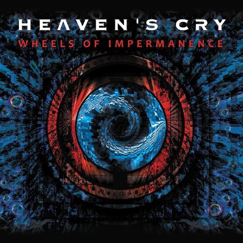 Album cover with a blue and red spiral design and text "Heaven's Cry".