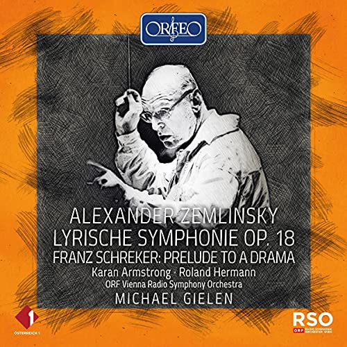 CD cover featuring a black and white portrait of conductor Alexander Zemlinsky.