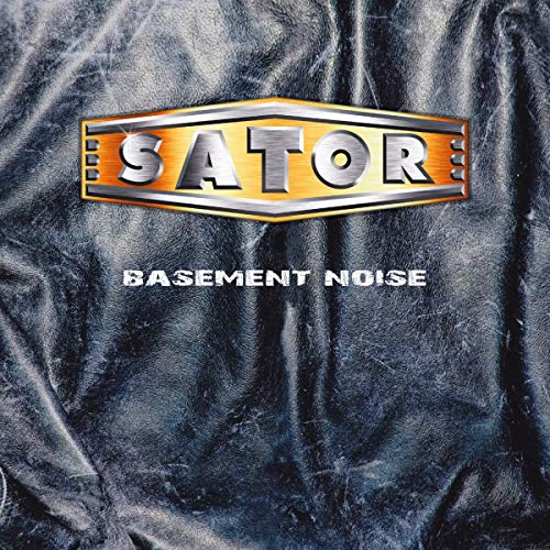 Album cover for Sator’s “Basement Noise” with metallic lettering on black texture.