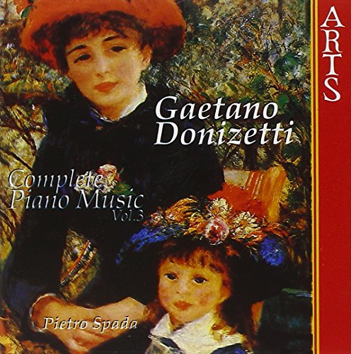 CD cover featuring a painting of a woman and child, "Donizetti: Complete Piano Music.