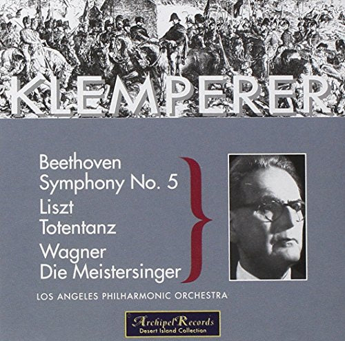 "CD cover with grey background, black and white image, and conductor's portrait."