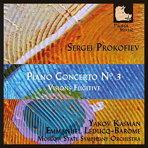 Sergej Prokofiev's album cover featuring abstract colorful design and text.