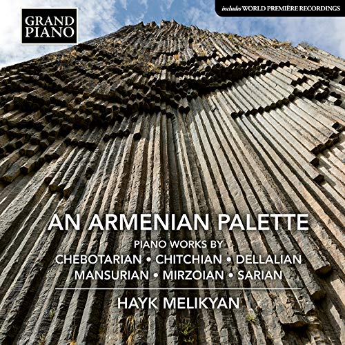 CD cover: Basalt columns with album title “An Armenian Palette” and composer names.