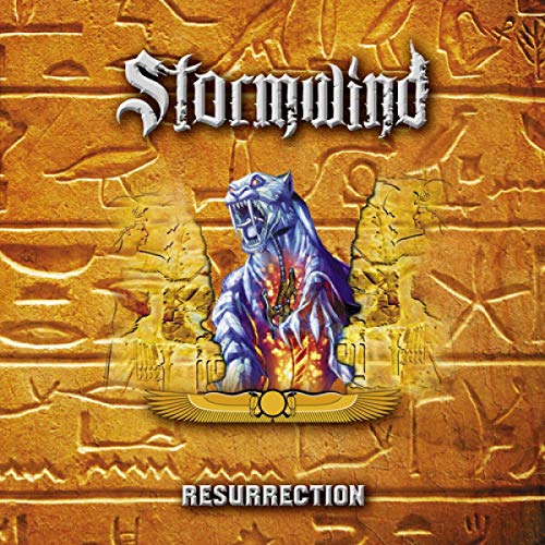 CD cover for Stormwind’s “Resurrection” featuring a blue snarling tiger.