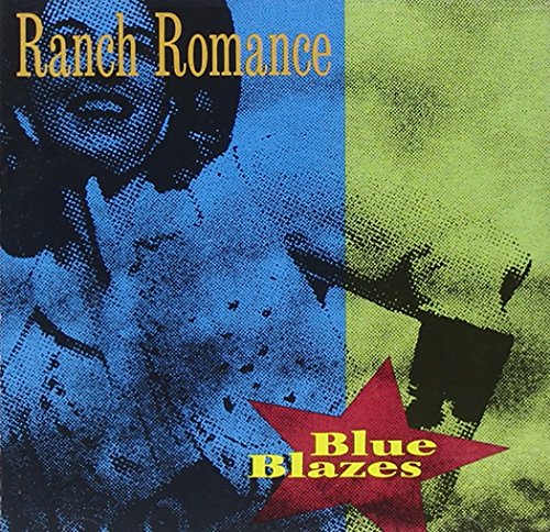 "CD cover art: split blue and green image with red star and yellow text."