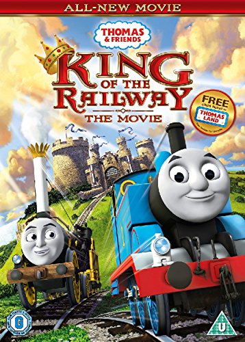 DVD cover for “Thomas King of the Railway” featuring Thomas the Tank Engine.