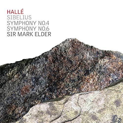 A CD cover featuring a rocky landscape with text listing the symphonies and conductor.