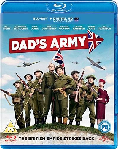 Dad's Army" Blu-ray cover featuring a group of people in military uniforms.