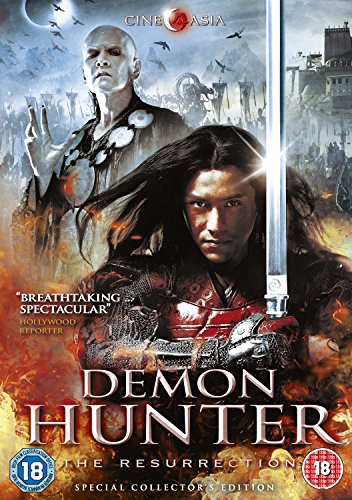 DVD cover for “Demon Hunter - The Resurrection” featuring two figures with swords.
