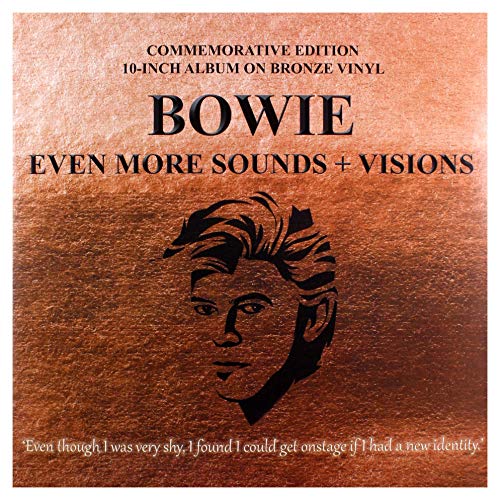 Bronze album cover featuring a portrait of David Bowie.