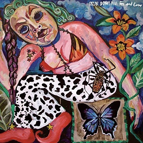 "Oscar Dowling's album cover featuring a whimsical painting of a reclining woman."