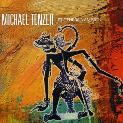 "Album cover with a black shadow puppet on a vibrant orange-red background."