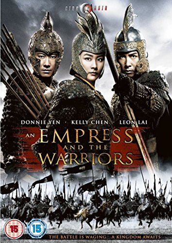 DVD cover for "Empress and the Warriors" featuring three armored figures.
