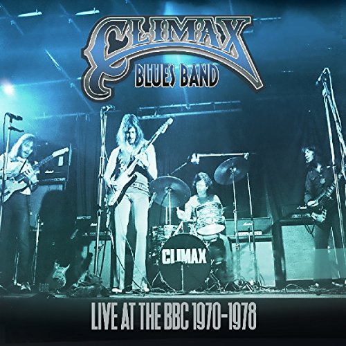 "Climax Blues Band album cover featuring a blue-toned image of the band performing live."