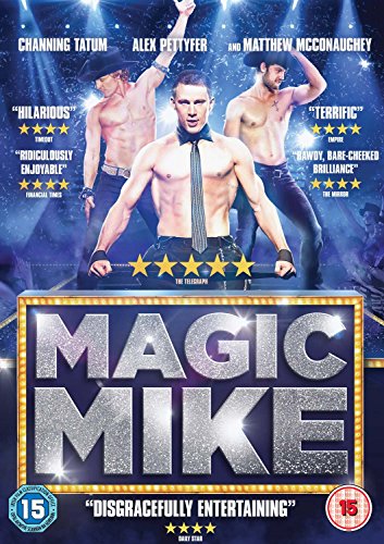 “Magic Mike” DVD cover featuring Channing Tatum and shirtless male dancers.