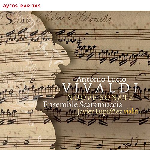 A CD cover featuring a silhouette on aged sheet music with white and yellow text.