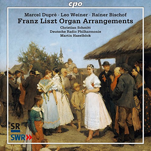 "CD cover featuring a painting of people gathered outside a thatched-roof hut."