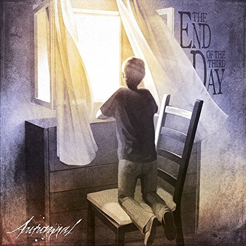 Album cover: a boy sits on a chair, looking out a window with blowing curtains.