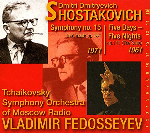 CD cover featuring composer Dmitri Shostakovich and conductor Vladimir Fedosseyev.