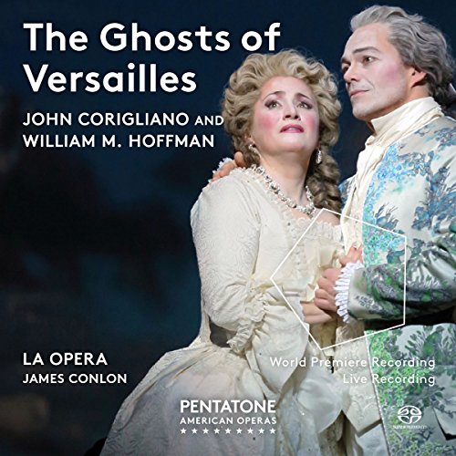 CD cover with opera performers in 18th-century attire against a black background.