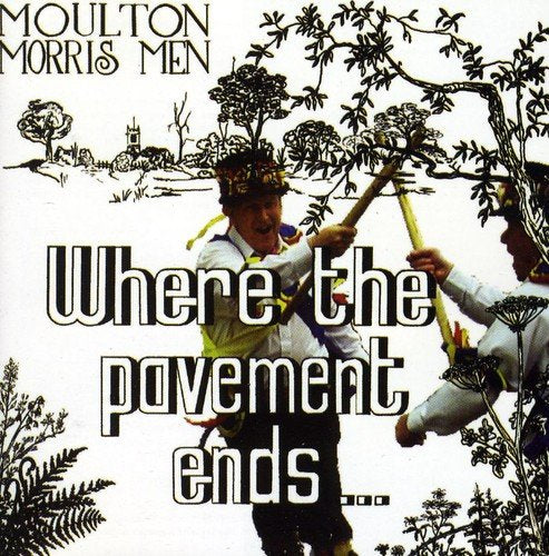 "Album cover featuring two men in traditional Morris dancing attire, holding sticks, surrounded by foliage."
