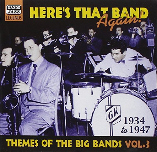 "Album cover with a black-and-white photo of a jazz band performing."