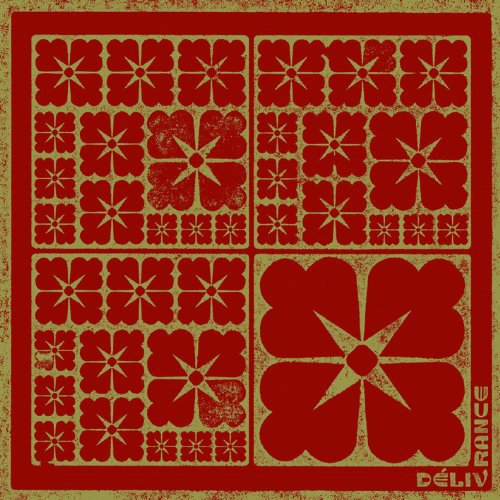 Red and beige album cover with floral pattern and "delivrance" text at the bottom right corner.