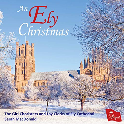 "CD cover featuring Ely Cathedral in a snowy landscape with 'An Ely Christmas' title."
