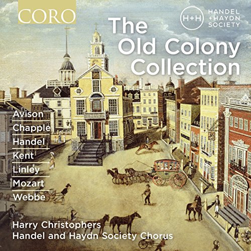 "Album cover featuring a historical town scene with horse-drawn carriages and buildings."