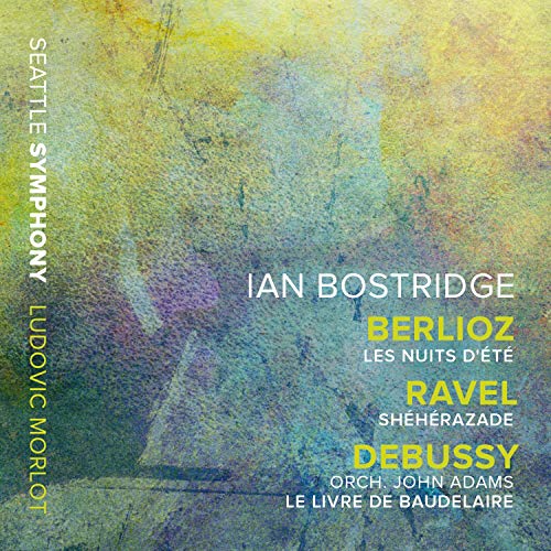 CD cover with text listing composers: Berlioz, Ravel, Debussy, and Bostridge.