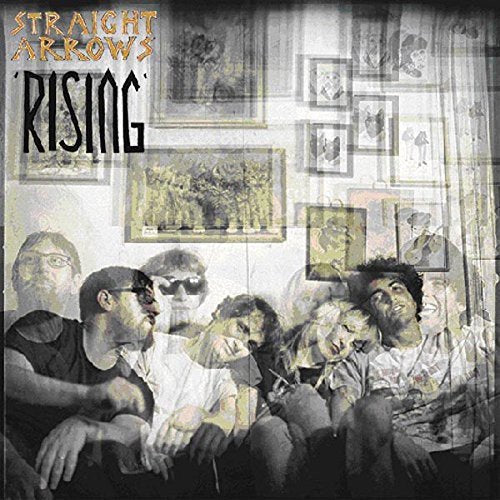 Vinyl album cover for Straight Arrows’ “Rising” featuring a group portrait.