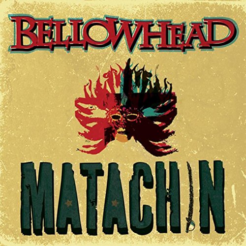 "Bellowhead album cover with rooster graphic, red and black, on yellow background."
