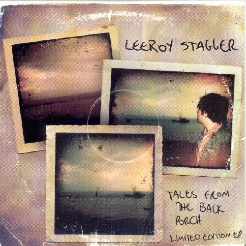 Album cover with three Polaroid photos and title "Tales from the Back Porch" handwritten.