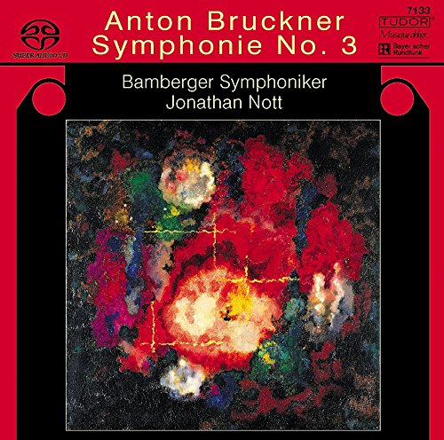 "CD cover with abstract red, blue, and white artwork, black and red border."