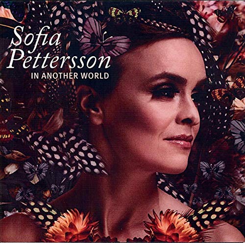 CD cover featuring Sofia Pettersson surrounded by colorful butterflies and flowers.