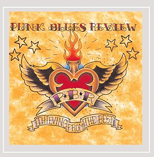 CD cover: heart with wings, flame, stars, and band name "Punk Blues Review".