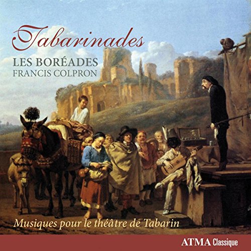 CD cover: painting of a theatrical scene with people and animals.