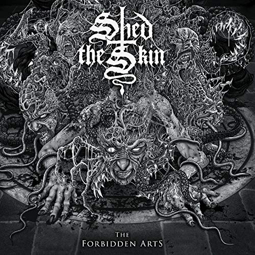 Dark, detailed album cover with monstrous figures and swirling tendrils.