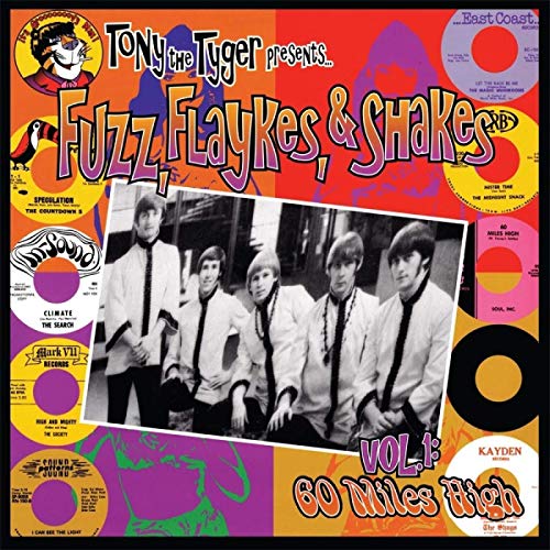 Album cover for "Fuzz, Flaykes, & Shakes Vol. 1" featuring a band photo.