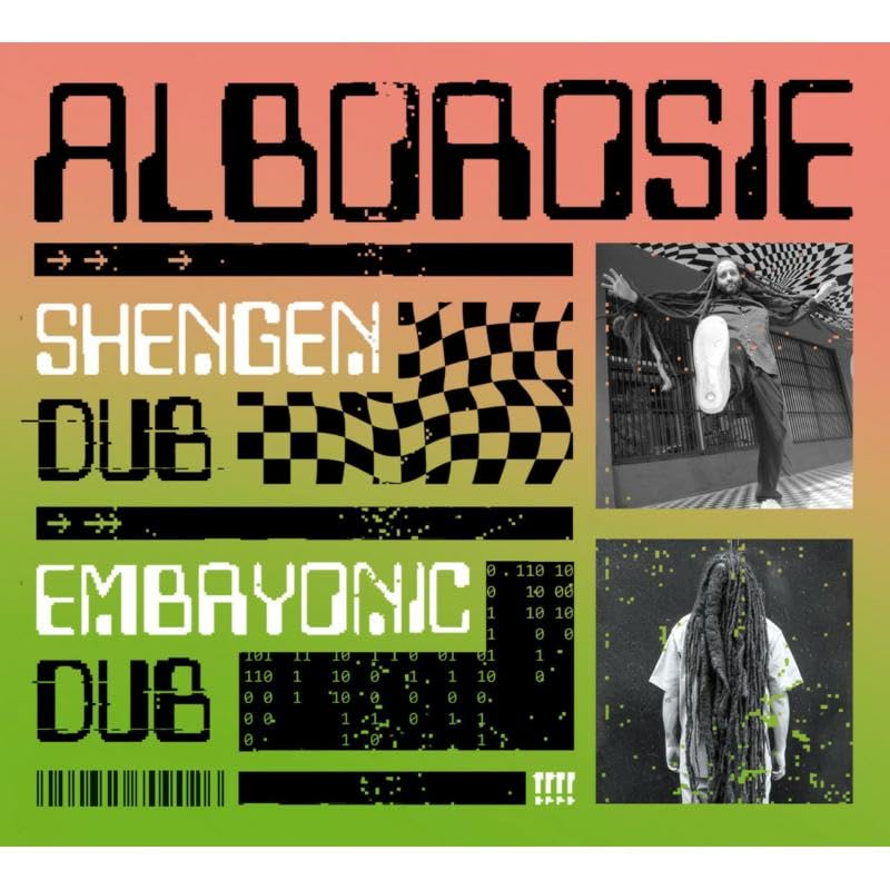 CD cover for Alborosie’s “Shenghen Dub / Embryonic Dub” album, abstract design.