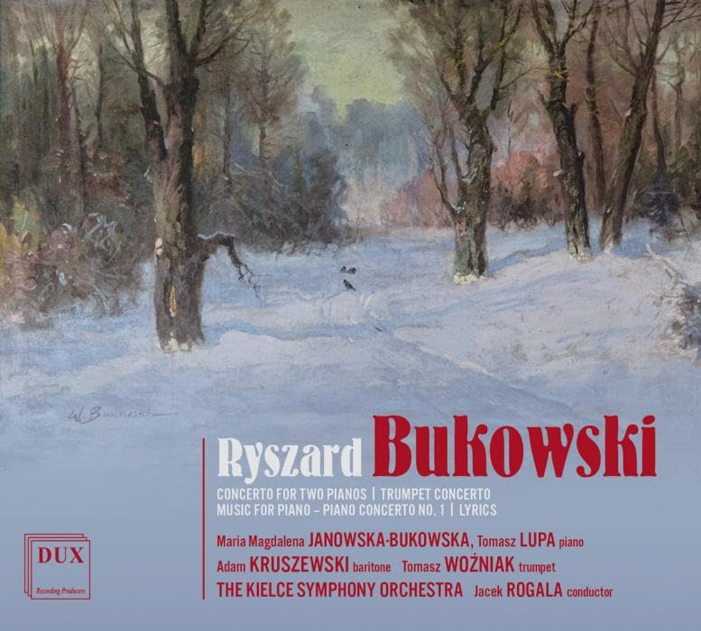 CD cover: winter landscape painting with composer Ryszard Bukowski’s name.