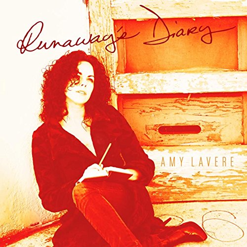 Album cover: woman sitting on stairs, holding notebook, with "Runaway's Diary" written above.