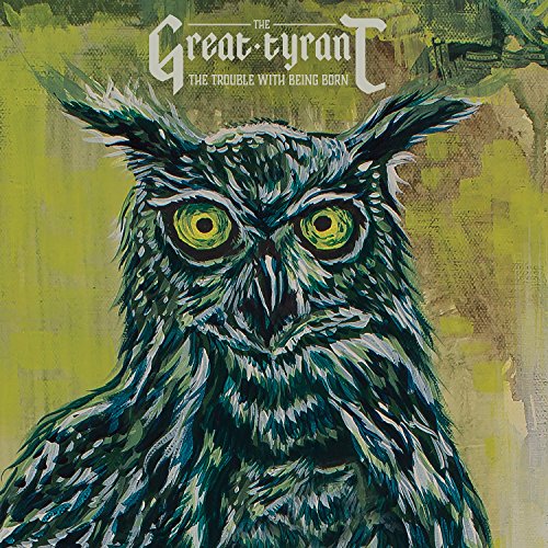Album cover featuring a dark owl with green eyes against a green background.