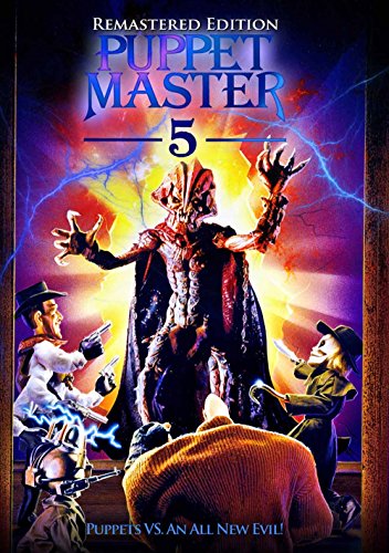 DVD cover for "Puppet Master 5" featuring a puppet and people with guns.