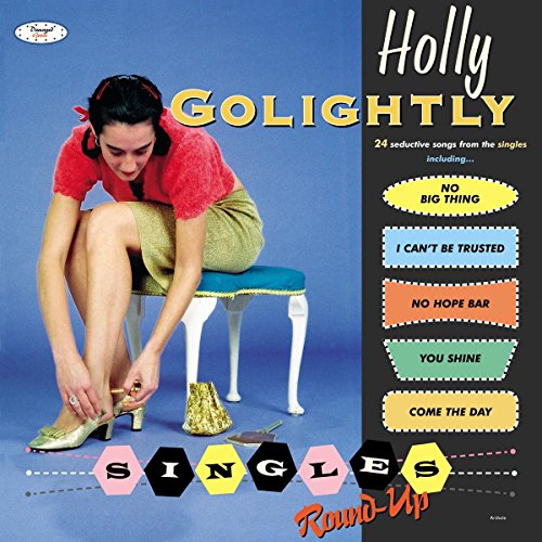 CD cover for Holly Golightly’s “Singles Round-Up” featuring a woman putting on shoes.