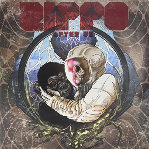 Zippo “After Us” vinyl cover: astronaut skeleton holding a baby monkey.