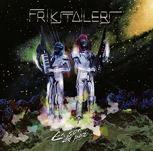 CD cover: two silver robotic figures stand on a colorful, cosmic landscape.