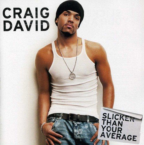 Craig David album cover, close-up portrait of the artist in a tank top.